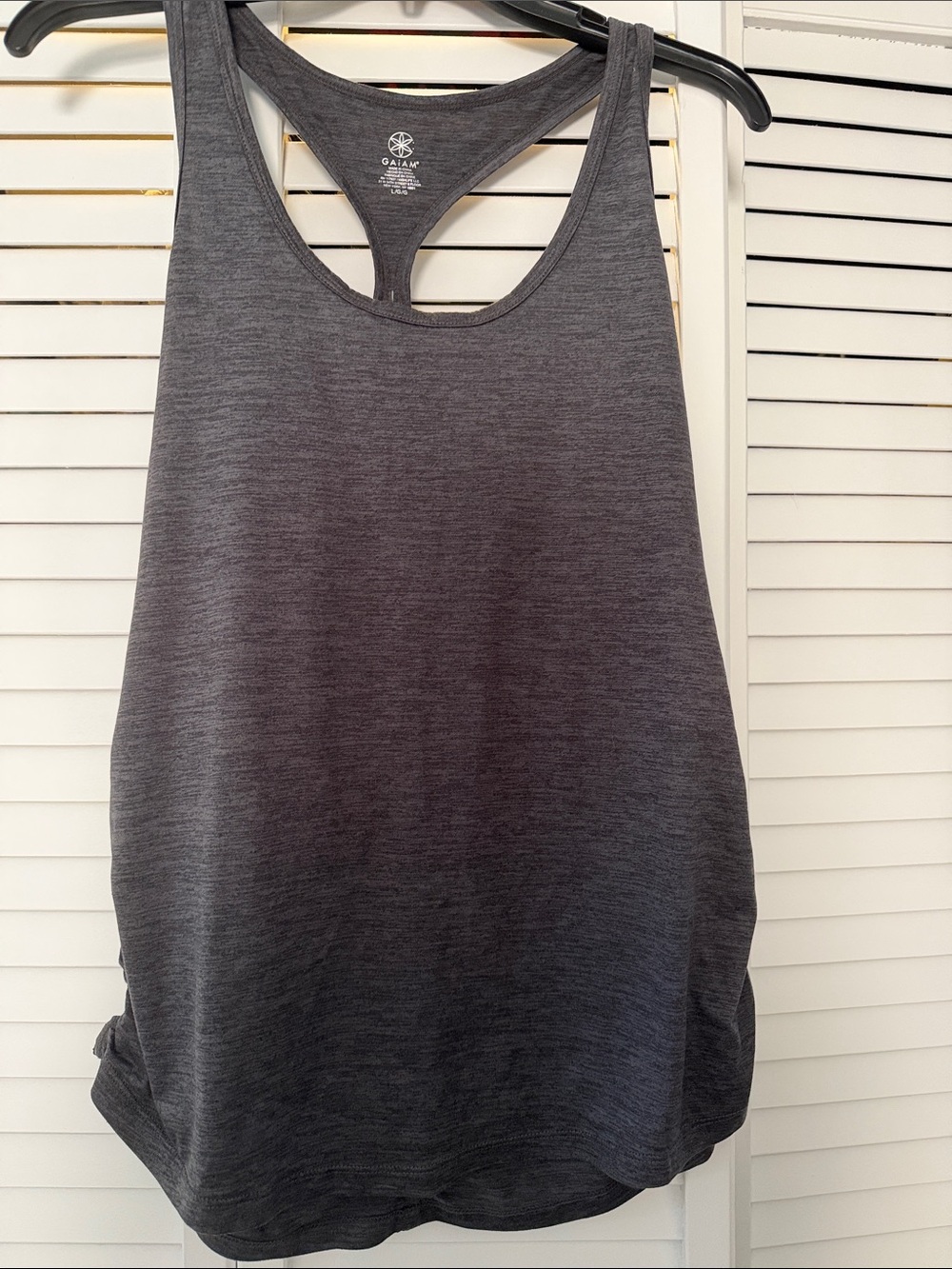 GAIAM Dark Charcoal Racerback Tank Top